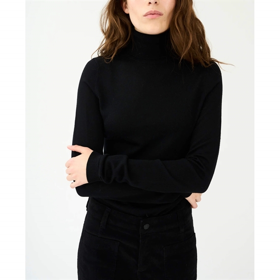 Ivy Copenhagen Essex LS Rollneck Strik, Sort